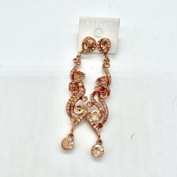 Silver Plated with Rose Gold and Crystal NWOT - Picture 3 of 3